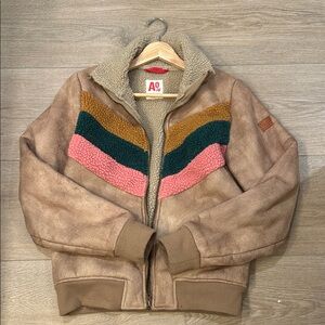 American Eagle Outfitters Kids Tan Sherpa Jacket